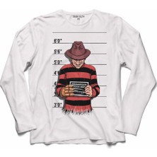 Kendim Seçtim Freddy Krueger Olağan Şüpheliler Uzun Kollu Sweatshirt