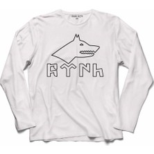 Kendim Seçtim Göktürkçe Türk Bozkurt Logosu Uzun Kollu Sweatshirt