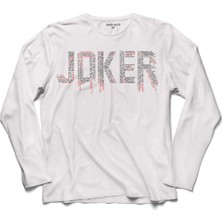 Kendim Seçtim Joker Typography Hip Hop Uzun Kollu Sweatshirt