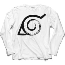Kendim Seçtim Naruto Itachı Anıme Manga Logo Uzun Kollu Sweatshirt