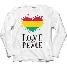 Kendim Seçtim Raggae Music Love And Peace Dub Ekolayzer Uzun Kollu Sweatshirt