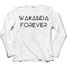 Kendim Seçtim Wakanda Forever Black Panther Tıger Sinema 2 Uzun Kollu Sweatshirt
