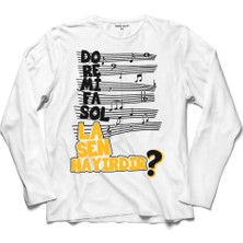 Kendim Seçtim Ankara Bebesi Do Re Mi Fa Sol La Sen Hayırdır Uzun Kollu Sweatshirt