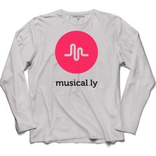 Kendim Seçtim Musical Ly Musical.Ly Crown Wave Classic Müzik Uzun Kollu Sweatshirt