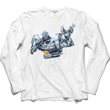 Kendim Seçtim Transformers Optimus Prime Logo Decepticon Uzun Kollu Sweatshirt