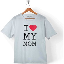 Kendim Seçtim I Love My Mom Anneler Doğum Günü Hediye Çocuk T-Shirt