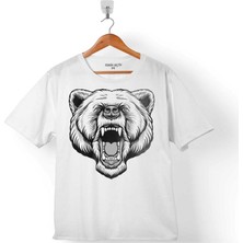 Kendim Seçtim Angry Bear Head Kızgın Ayı Kafa 2 Çocuk T-Shirt