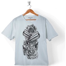 Kendim Seçtim Smith Wesson Revolver Gungs Tabanca Gül Beyaz Çocuk T-Shirt