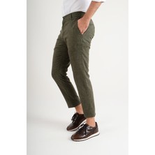 Luppo Club Keten Slim Fit Yeşil Erkek Pantolon