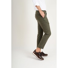 Luppo Club Keten Slim Fit Yeşil Erkek Pantolon