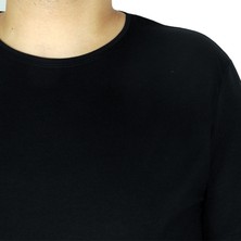 ModeXL Büyük Beden Erkek Tshirt Bisiklet Yaka Basic 20031 Lacivert