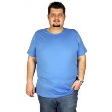 ModeXL Büyük Beden Erkek Tshirt Bisiklet Yaka Basic 20031 Saks