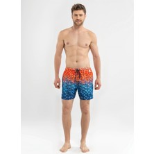 Blackspade Erkrk Şort Mayo - 8557 - Turuncu Baskılı