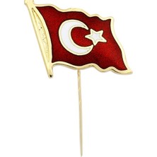 Altın Sepeti Altın Bayrak Geçmeli Rozet