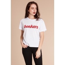 Bexy Piera Bonkers Baskılı Beyaz Tişört