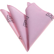 Exve Exclusive Pembe Üzeri Çiçek Desen Yaka Mendili