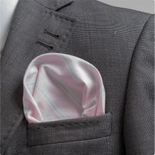 Exve Exclusive Pembe Çizgili Yaka Mendili