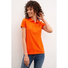 U.S. Polo Assn. Kadın Nar Çiçeği Basic T-Shirt 50222743-VR039