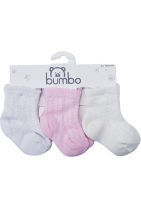 Baby By Bumbo Kız Jakarlı 3'lü Bebek Çorap