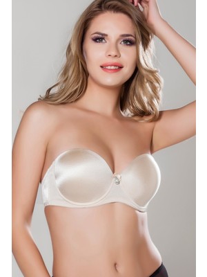 Moonlight Desensiz Desteksiz Balenli Kaplı Straplez Sütyen 2134