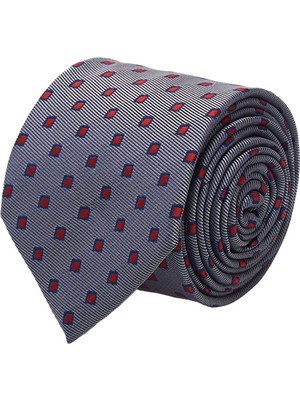 ALTINYILDIZ CLASSICS Erkek Gri-bordo Desenli Nano Kravat