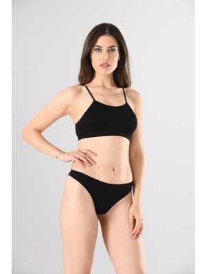 Miss Fit Ince Askılı 11115 Sıfır Kol Örme Seamless Dikişsiz Basic Kadın Büstiyer