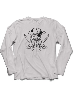 Kendim Seçtim V For Vendetta Mask Maske Freedom Fondos De Uzun Kollu Sweatshirt