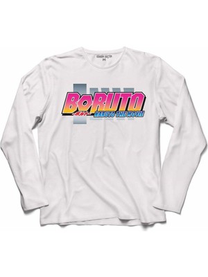 Kendim Seçtim Boruto Naruto The Movıe Logo Uzun Kollu Sweatshirt