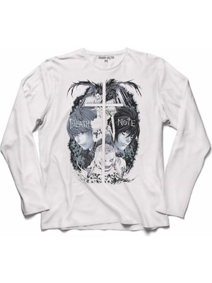 Kendim Seçtim Death Note Anıme Lıght Yagamı  Apple Ryuk 2 Uzun Kollu Sweatshirt