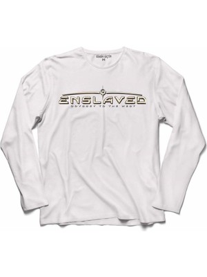 Kendim Seçtim Enslaved Logo Progresıf Metal Metallıca Uzun Kollu Sweatshirt