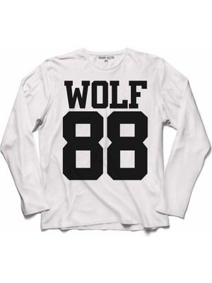 Kendim Seçtim Exo Wolf 88 Wolf88 Logo Uzun Kollu Sweatshirt