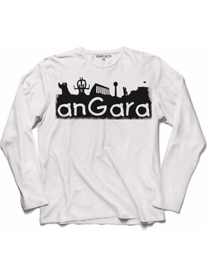Kendim Seçtim Angara Ankara Sıfır Altı 06 Şehir Silüeti Uzun Kollu Sweatshirt