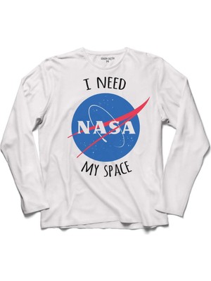 Kendim Seçtim I Need Space Nasa Uzay Cosmos Uzun Kollu Sweatshirt