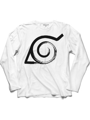 Kendim Seçtim Naruto Itachı Anıme Manga Logo Uzun Kollu Sweatshirt