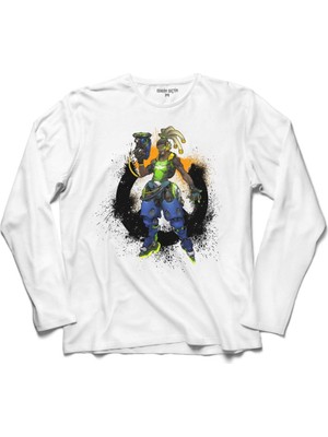 Kendim Seçtim Overwatch Lucıo Heroes Steam Logo Uzun Kollu Sweatshirt