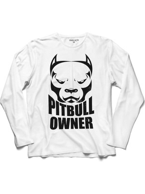 Kendim Seçtim Pıtbull Pit Bullowner Sahibi  Dog Köpek Kafa Uzun Kollu Sweatshirt
