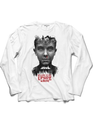 Kendim Seçtim Stranger Thıngs Eleven Face Upsıde Down 2 Uzun Kollu Sweatshirt
