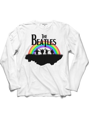 Kendim Seçtim The Beatles Gökkuşağı Logo Abbey Road At Uzun Kollu Sweatshirt
