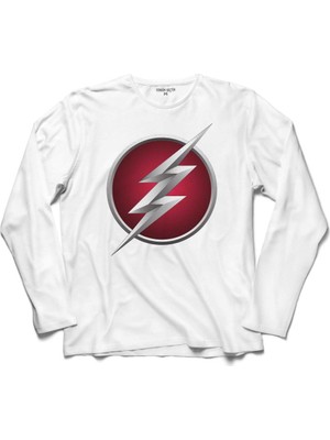 Kendim Seçtim The Flash Logo Uzun Kollu Sweatshirt