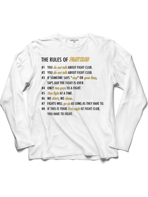 Kendim Seçtim The Rules Of Fıght Club Dövüş Kulübü. Kuralları Uzun Kollu Sweatshirt