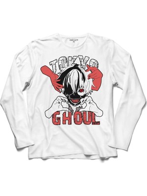Kendim Seçtim Tokyo Ghoul Kaneki Anıme Manga Uzun Kollu Sweatshirt