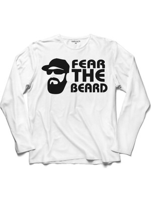 Kendim Seçtim James Harden Fear The Beard Houstan Basketball1 Uzun Kollu Sweatshirt