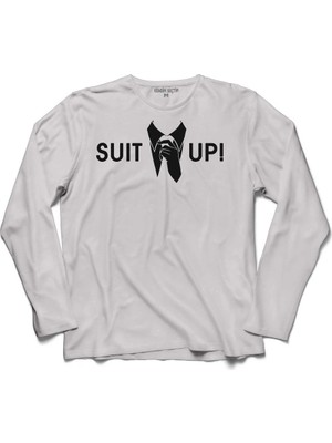 Kendim Seçtim Suit Up How i Met Your Mother Takim Elbise Uzun Kollu Sweatshirt