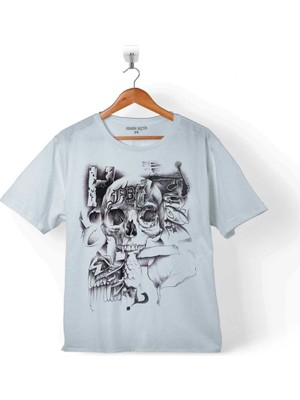 Kendim Seçtim Skull Drawıng Kuru Kafa Karayip Korsanları Çocuk T-Shirt