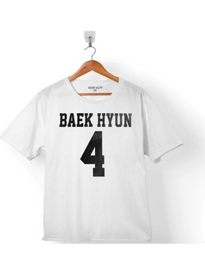 Kendim Seçtim Exo Baekhyun 4 Baek Hyun Logo Çocuk T-Shirt