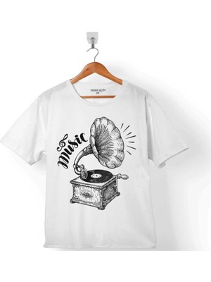 Kendim Seçtim Gramofon Nostalji Müzik Kutusu Çocuk T-Shirt