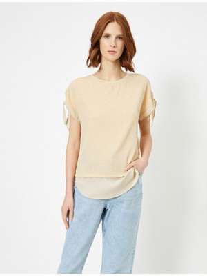 Koton Skirtly Yours Styled by Melis Ağazat - Yazılı Baskılı Tişört