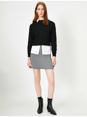 Koton Kadın Kareli Etek