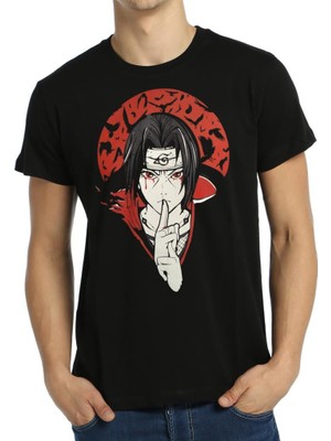 Bant Giyim - Naruto Itachi Uchiha Siyah Erkek T-Shirt