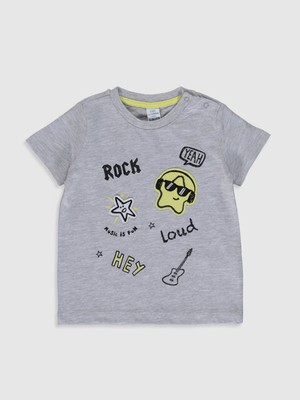 LC Waikiki Erkek Bebek Kısa Kol Bisiklet Yaka T-Shirt
